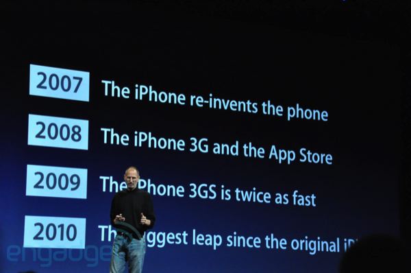 Steve Jobs announcing Apple iPhone 4 at WWDC 2010